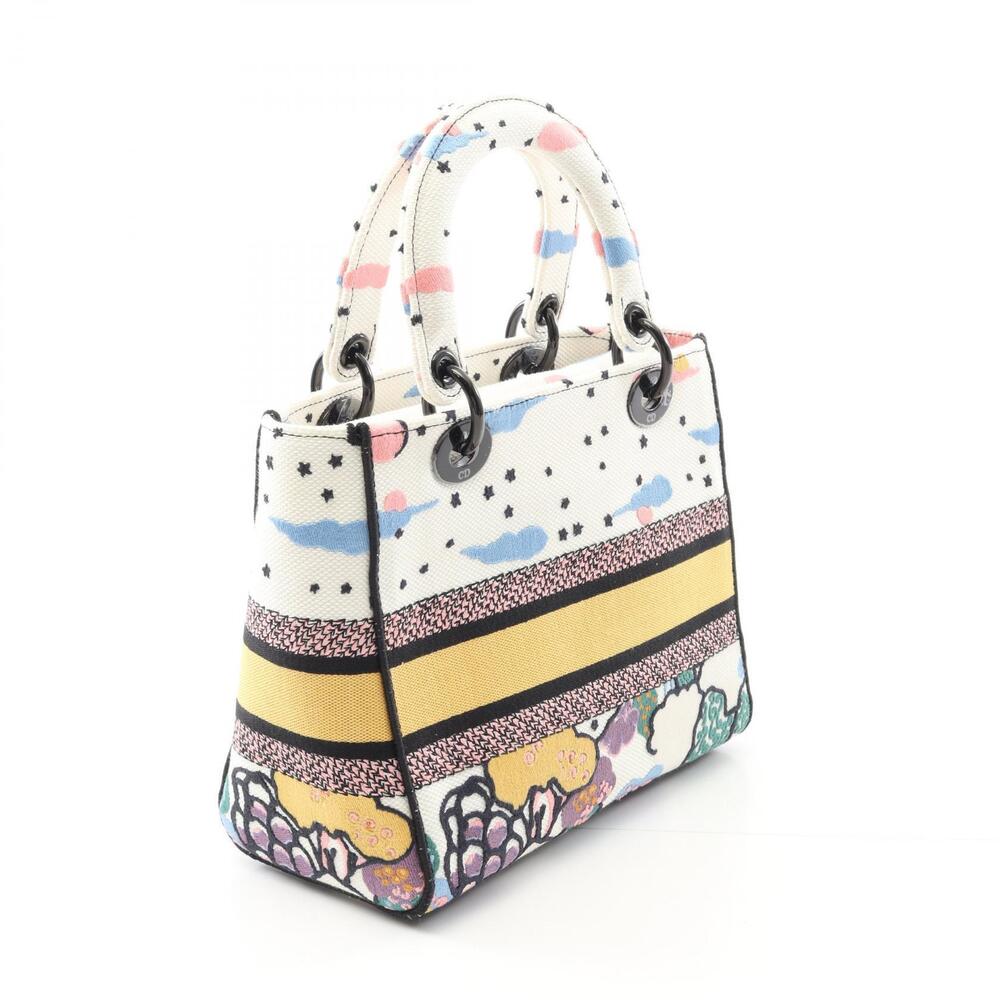 Dior LADYLITE Canvas Handbag White Multicolor - Picture 2 of 5